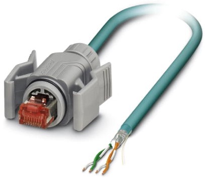 Phoenix Contact Ethernet Cordset; VS-IP67-OE-93E-LI/2.0; RJ45; Male Straight; 4-Pin; 4 x 26AWG; Shielded; 2m PUR Cable